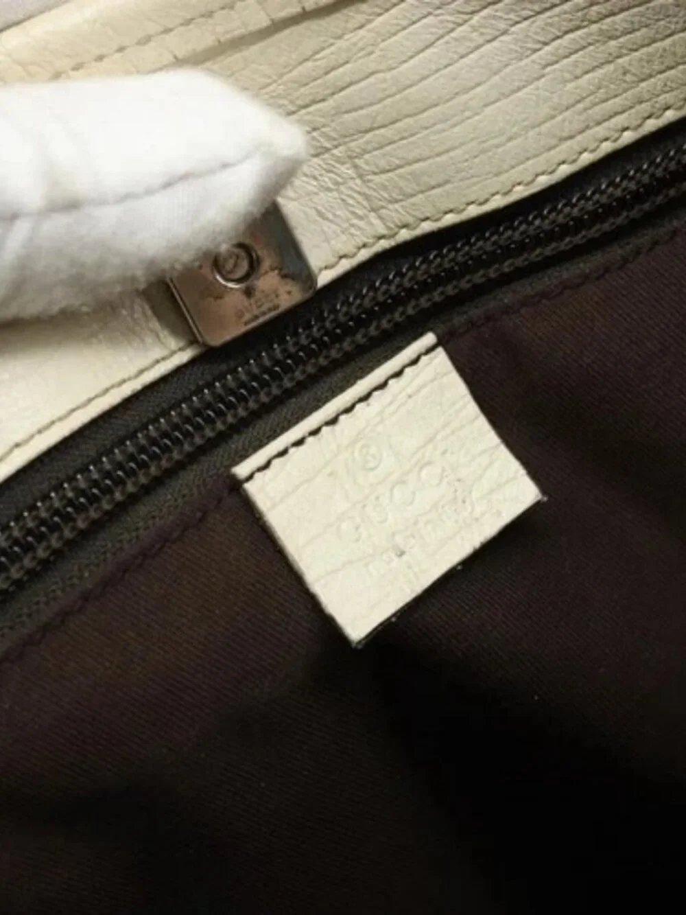 Gucci Beige Monogram Canvas Tote with Cream Leather Trim